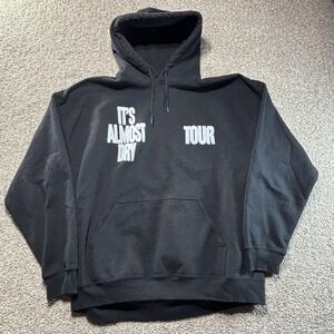 Pusha T Its Almost Dry Tour Hoodie Mens XL Black Rap Concert Merch Sweatshirt